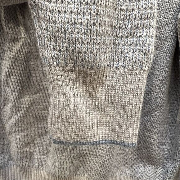 Robert Talbott Welby Sweater M Beige Blue Made in Italy Luxury 100% Merino Wool - Picture 9 of 9